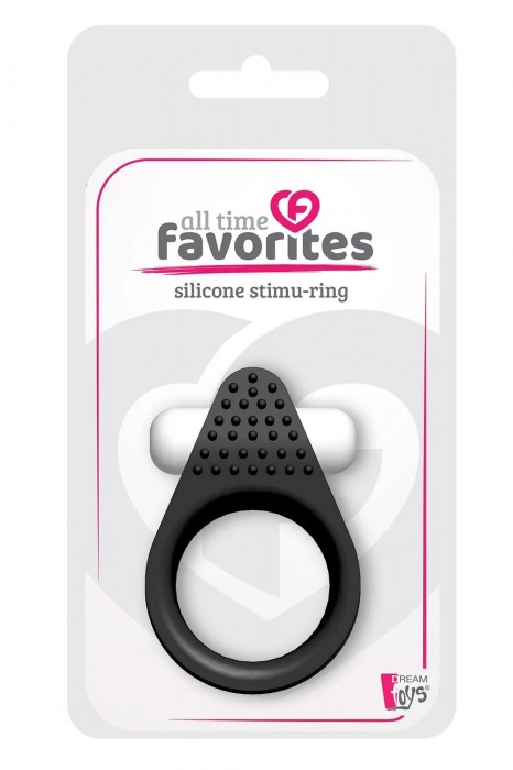 Чёрное эрекционное кольцо LIT-UP SILICONE STIMU RING 1 BLACK - Dream Toys - в Димитровграде купить с доставкой