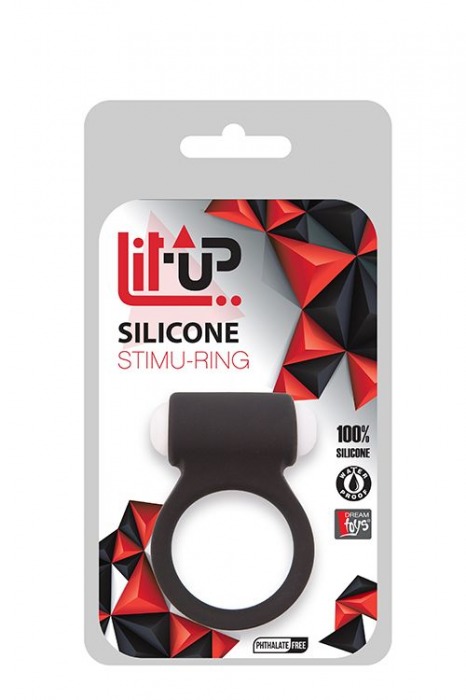 Чёрное эрекционное виброкольцо LIT-UP SILICONE STIMU RING 3 BLACK - Dream Toys - в Димитровграде купить с доставкой