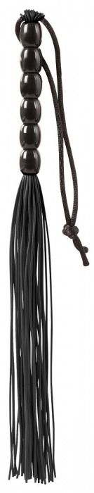 Чёрная мини-плеть из резины Rubber Mini Whip - 22 см. - Blush Novelties - купить с доставкой в Димитровграде