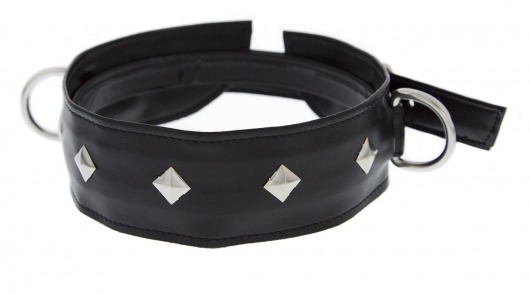Полиуретановый ошейник с пуклями и D-кольцами Collar with Studs - Blush Novelties - купить с доставкой в Димитровграде