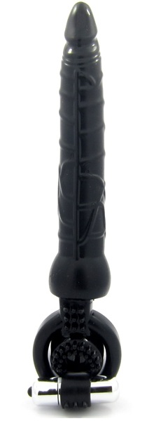 Черная вибронасадка с анальным стимулятором - ToyFa - в Димитровграде купить с доставкой