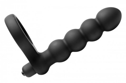 Насадка для двойного проникновения Double Fun Cock Ring with Double Penetration Vibe - XR Brands - в Димитровграде купить с доставкой