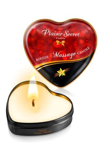 Массажная свеча с ароматом ванили Bougie Massage Candle - 35 мл. - Plaisir Secret - купить с доставкой в Димитровграде