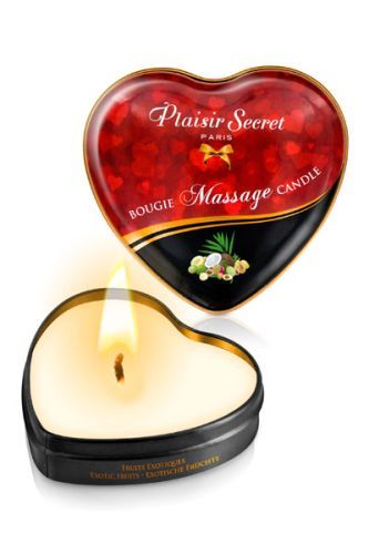 Массажная свеча с ароматом экзотических фруктов Bougie Massage Candle - 35 мл. - Plaisir Secret - купить с доставкой в Димитровграде