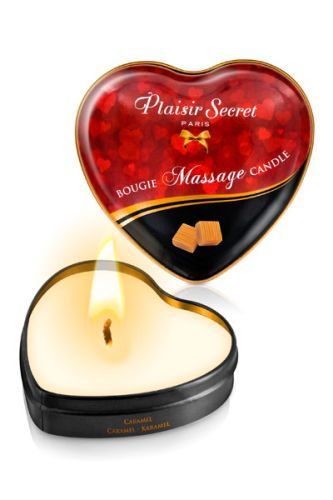 Массажная свеча с ароматом карамели Bougie Massage Candle - 35 мл. - Plaisir Secret - купить с доставкой в Димитровграде