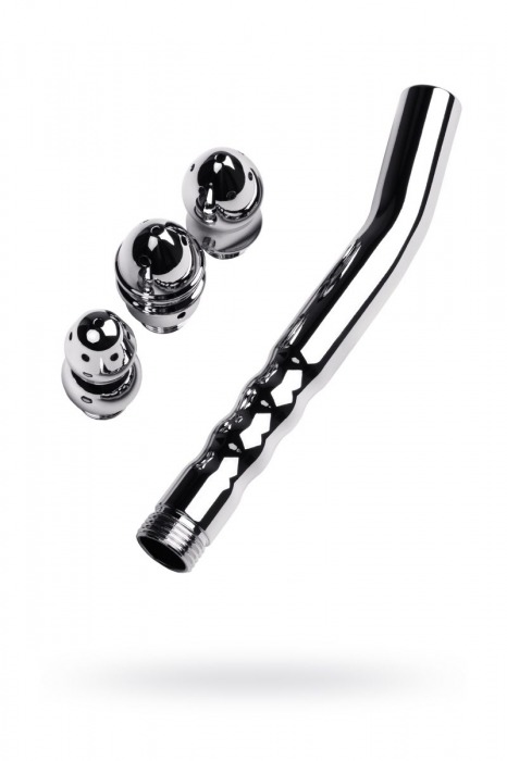 Металлический анальный душ с тремя насадками - ToyFa - купить с доставкой в Димитровграде