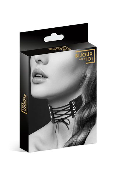 Оригинальный ошейник-чокер со шнуровкой - Bijoux Pour Toi - купить с доставкой в Димитровграде