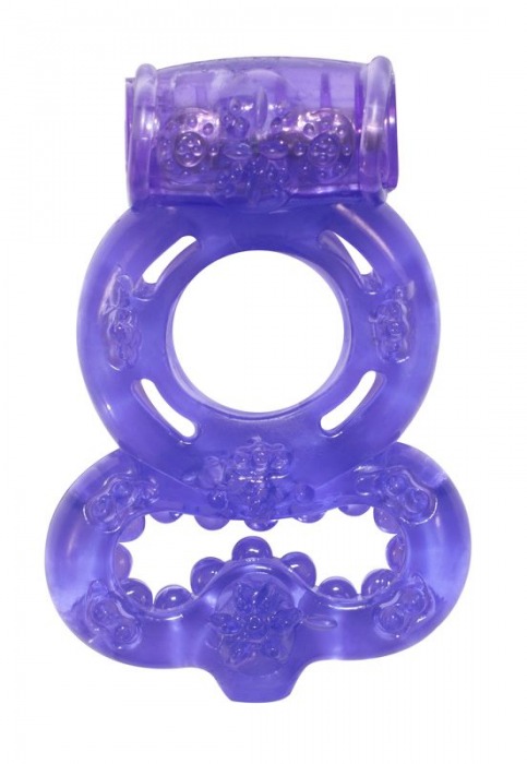 Фиолетовое эрекционное кольцо Rings Treadle с подхватом - Lola Games - в Димитровграде купить с доставкой
