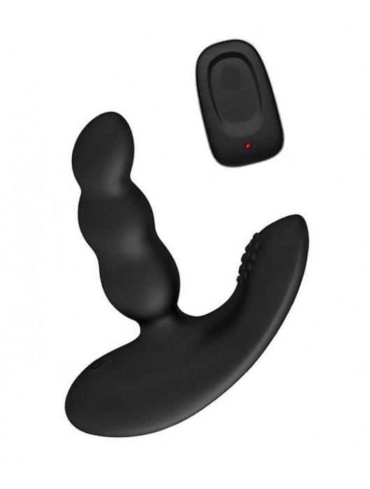 Черный силиконовый стимулятор простаты Levett Nitoc с пультом ДУ - Levett - в Димитровграде купить с доставкой