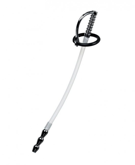 Силиконовый уретральный плаг со сменными фиксирующими кольцами Metal - ToyFa - купить с доставкой в Димитровграде