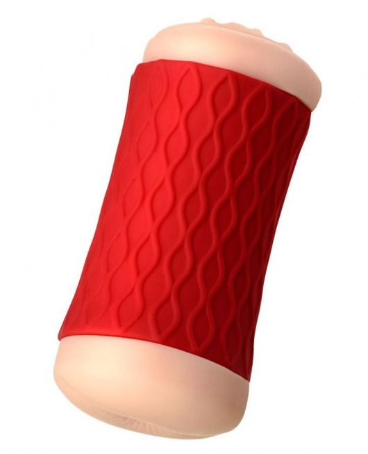 Двухсторонний мастурбатор JOS  NADIN в красном цилиндре - JOS - в Димитровграде купить с доставкой