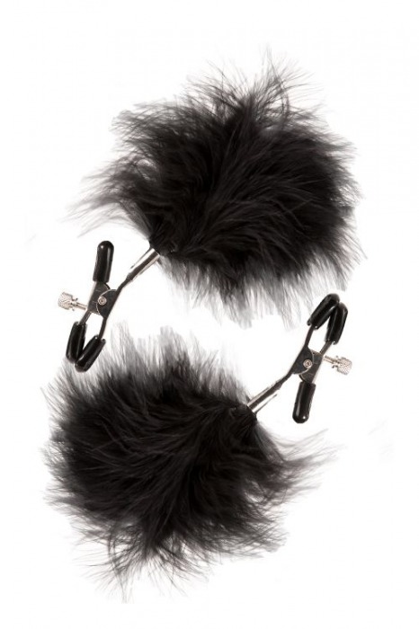 Зажимы для сосков с пухом FEATHERED NIPPLE CLAMPS - Blush Novelties - купить с доставкой в Димитровграде