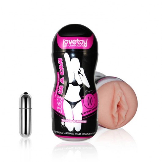Мастурбатор-вагина Sex In A Can Vibra Vagina Tunnel - Lovetoy - в Димитровграде купить с доставкой