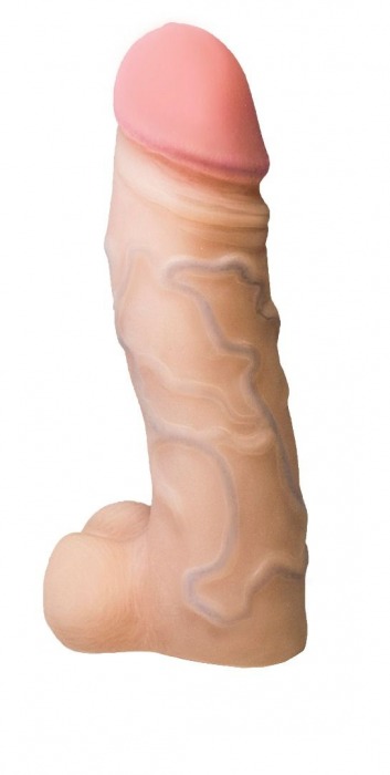 Реалистичная насадка с мошонкой REAL Standard - 15,5 см. - LOVETOY (А-Полимер) - купить с доставкой в Димитровграде