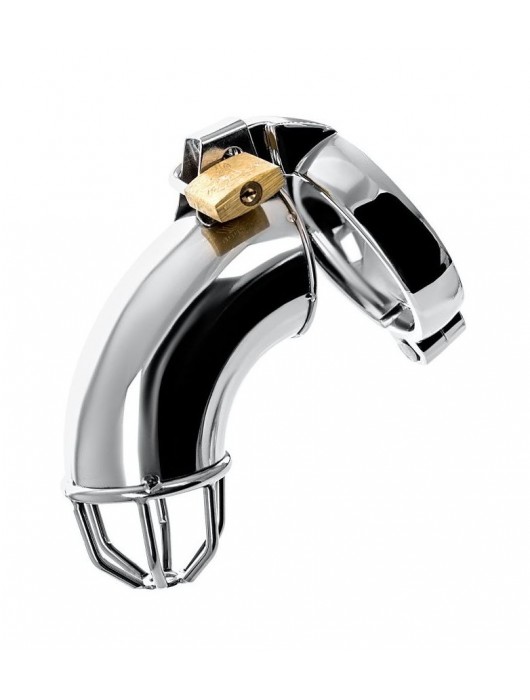 Серебристый мужской пояс верности TOYFA Metal - ToyFa - купить с доставкой в Димитровграде