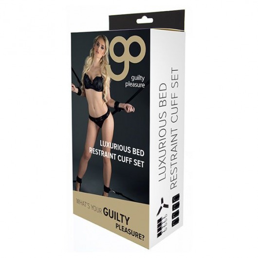 Комплект наручников и поножей LUXURIOUS BED RESTRAINT CUFF SET - Blush Novelties - купить с доставкой в Димитровграде