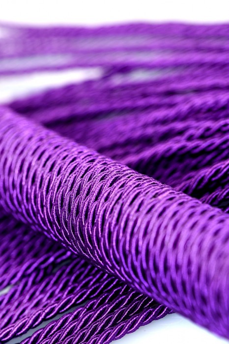 Сиреневый флоггер из веревки Theatre - 48,5 см. - ToyFa - купить с доставкой в Димитровграде