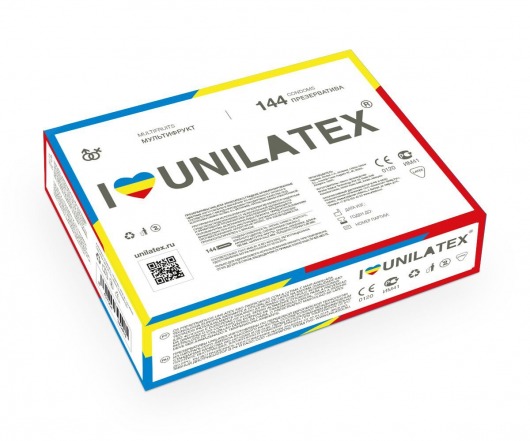 Разноцветные ароматизированные презервативы Unilatex Multifruits - 144 шт. - Unilatex - купить с доставкой в Димитровграде