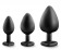 Набор черных анальных пробок с красным кристаллом-сердечком Bling Plugs Training Kit - Blush Novelties - купить с доставкой в Димитровграде Набор черных анальных пробок с красным кристаллом-сердечком Bling Plugs Training Kit - Blush Novelties - купить с доставкой в Димитровграде