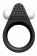 Чёрное эрекционное кольцо LIT-UP SILICONE STIMU RING 1 BLACK - Dream Toys - в Димитровграде купить с доставкой